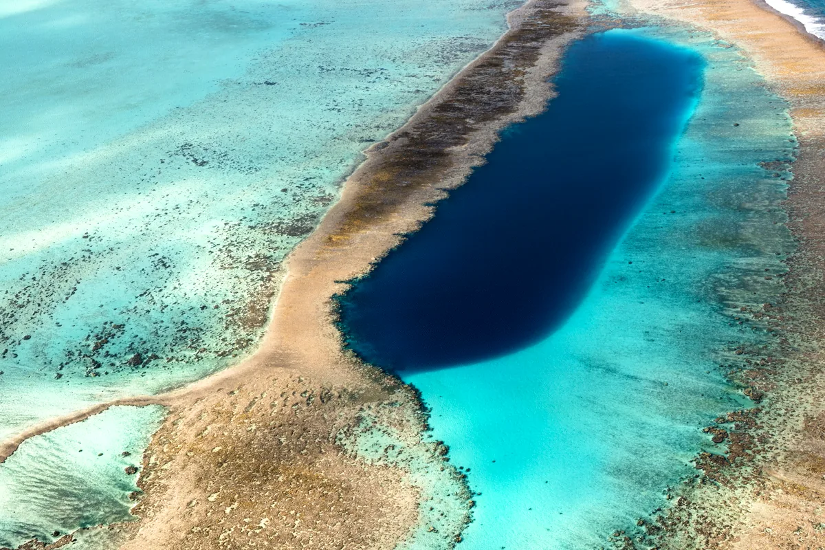 El agujero azul que se encuentra en la costa oriental de Quintana Roo El agujero azul que se encuentra en la costa oriental de Quintana Roo